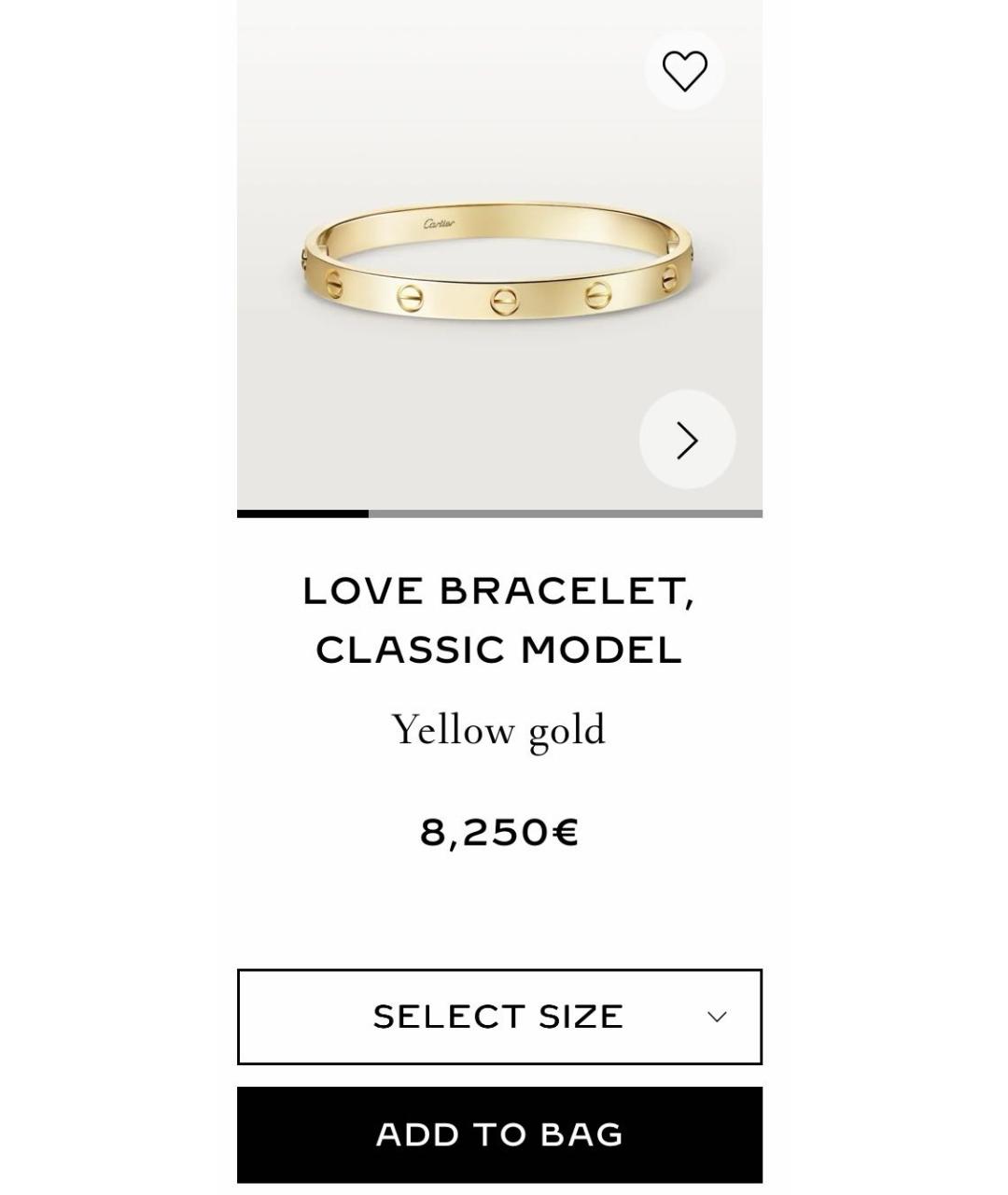 CARTIER Золотой браслет из желтого золота, фото 9