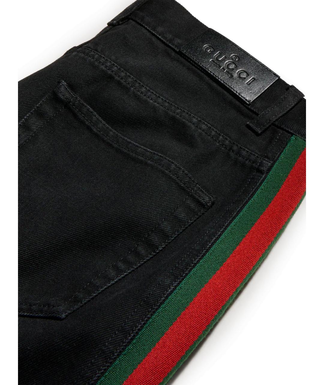 GUCCI Черные хлопковые прямые джинсы, фото 5