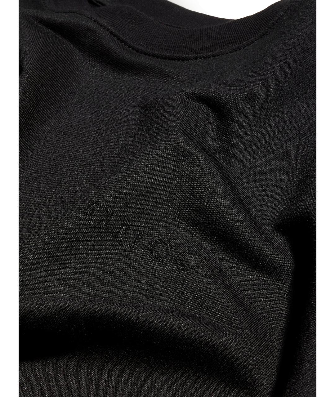 GUCCI Черная хлопковая футболка, фото 4