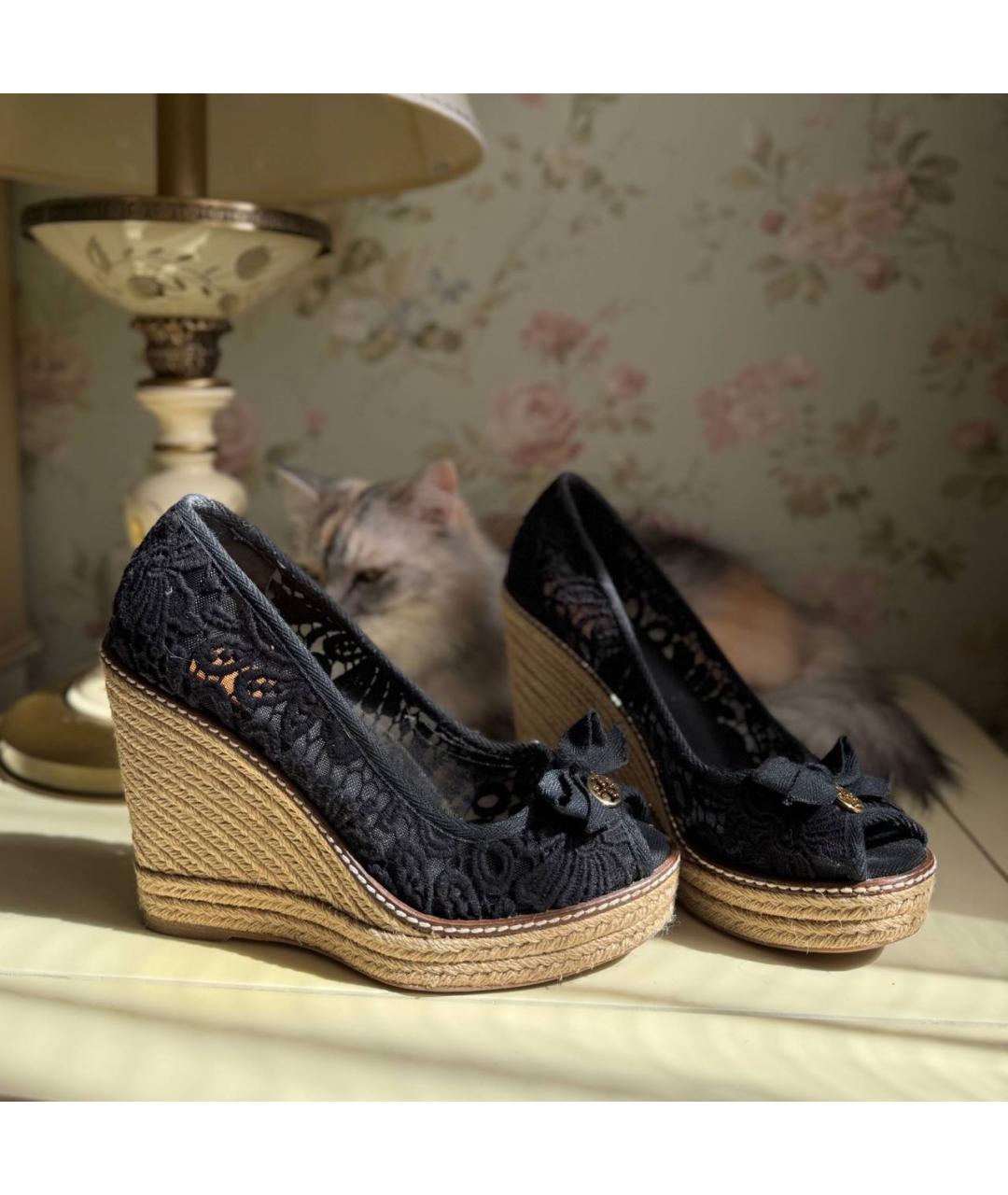 TORY BURCH Черные текстильные эспадрильи, фото 9