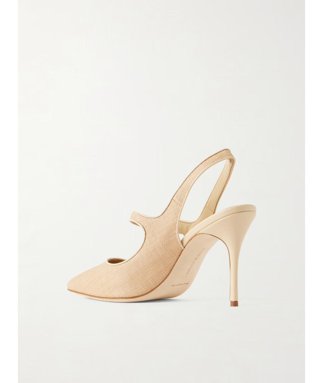 MANOLO BLAHNIK Бежевые туфли, фото 4