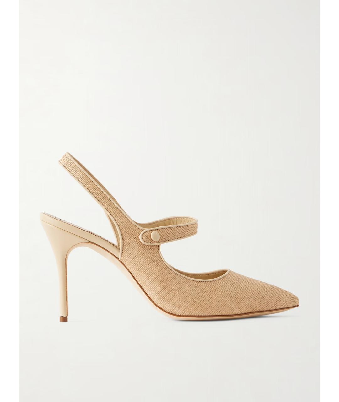 MANOLO BLAHNIK Бежевые туфли, фото 6