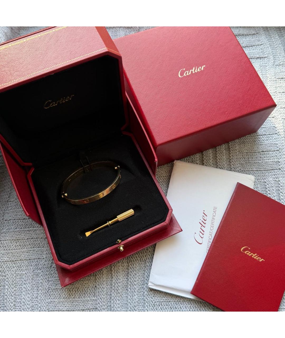 CARTIER Золотой браслет из желтого золота, фото 2
