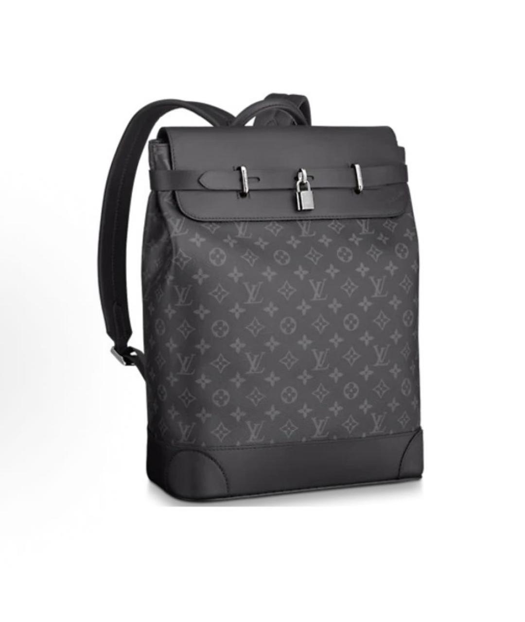 LOUIS VUITTON Черный кожаный рюкзак, фото 5