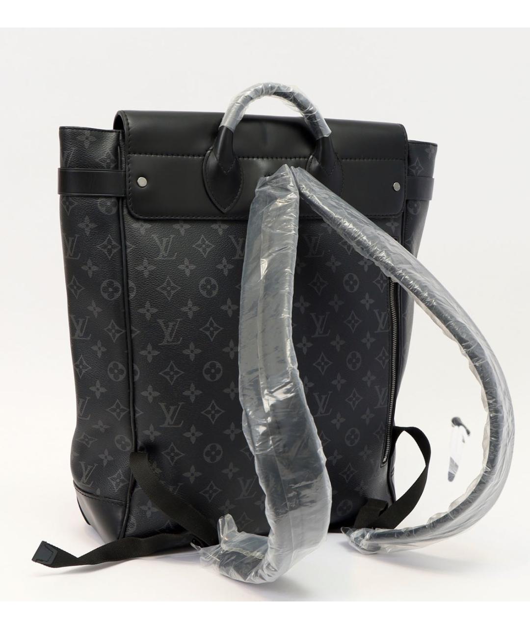 LOUIS VUITTON Черный кожаный рюкзак, фото 3