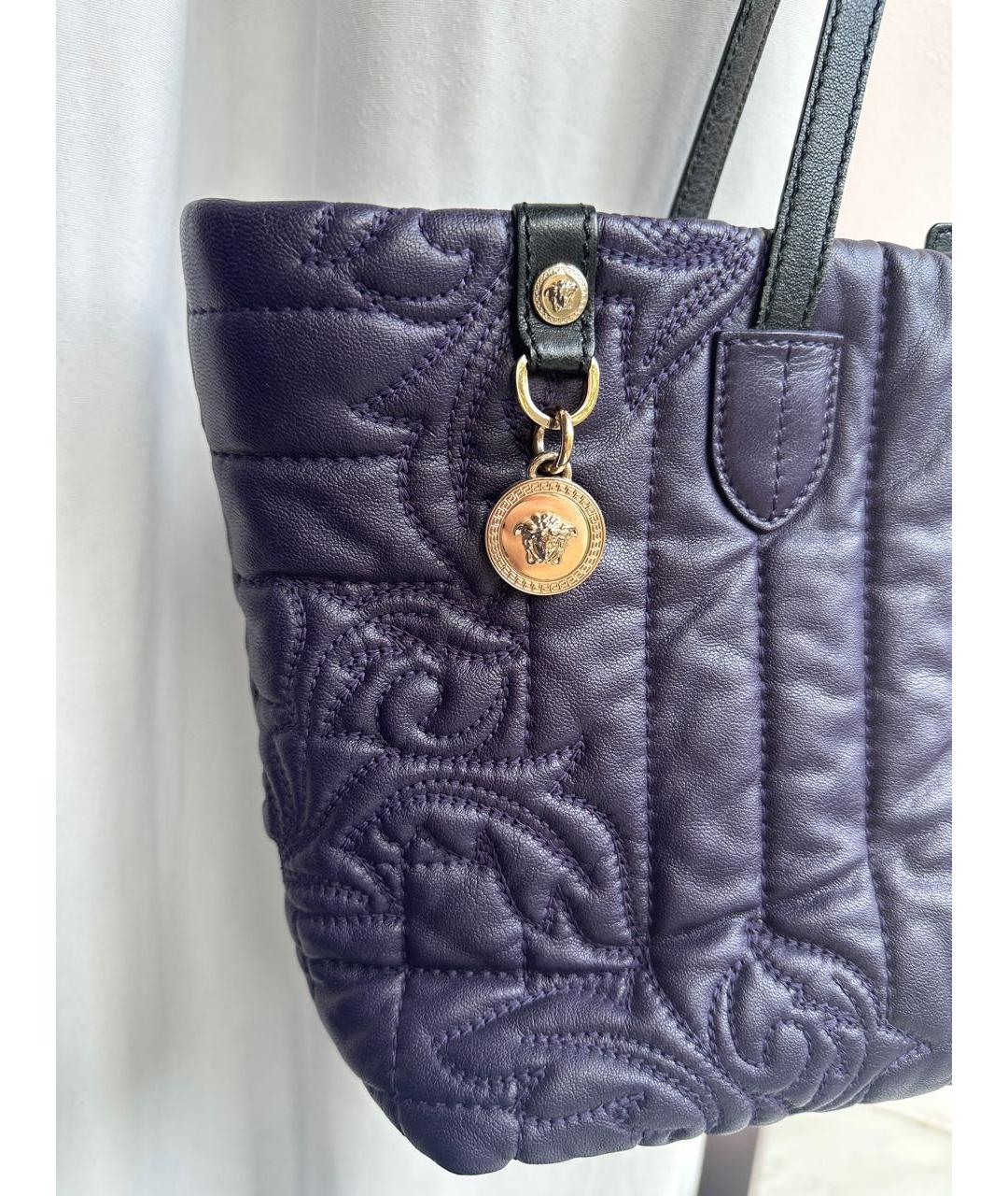 VERSACE Фиолетовая сумка тоут, фото 2