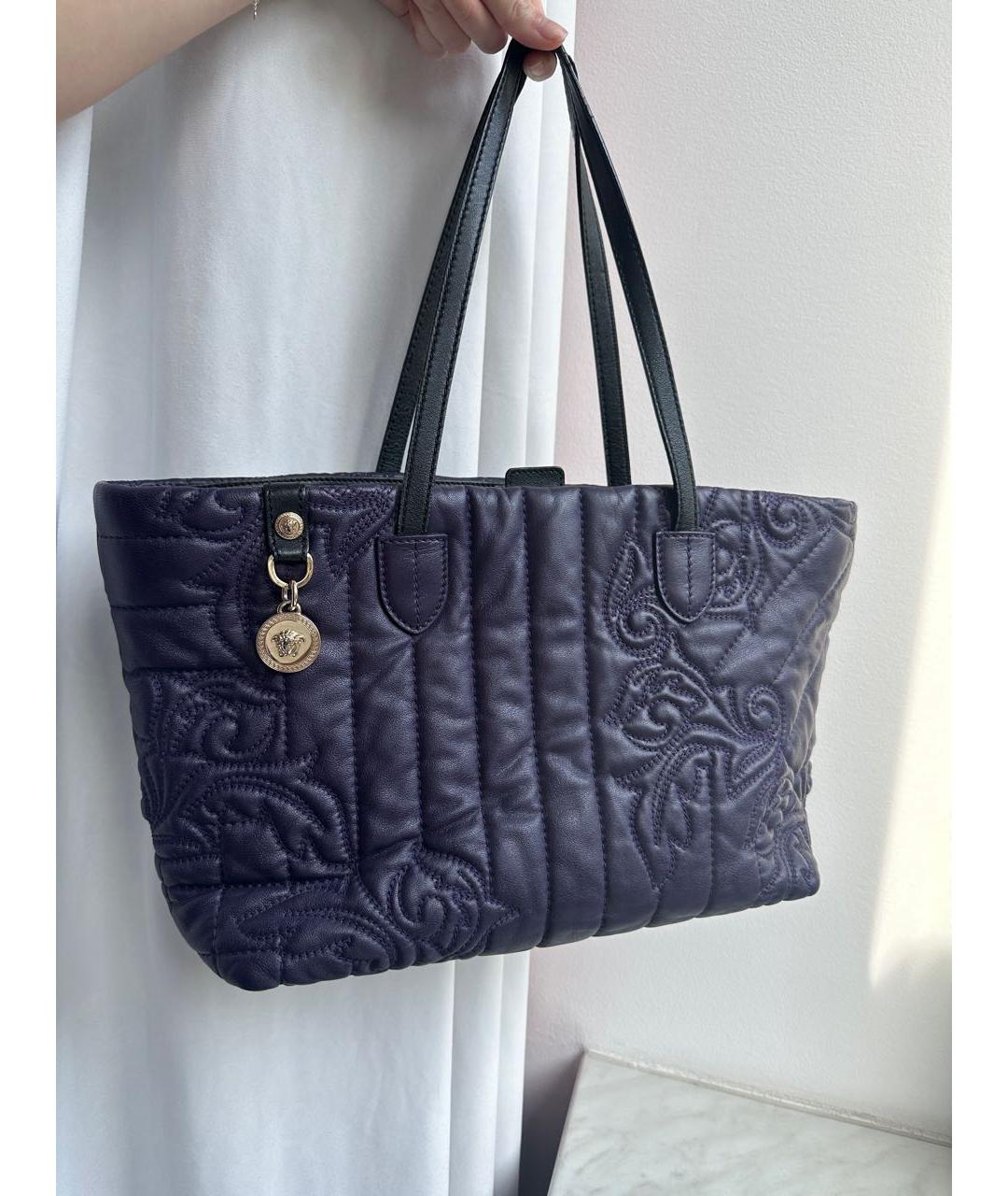 VERSACE Фиолетовая сумка тоут, фото 9