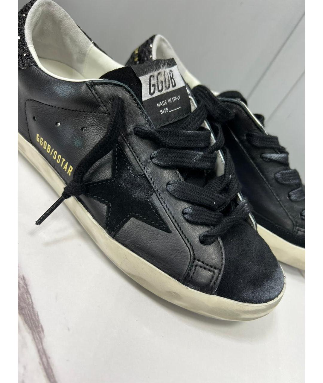 GOLDEN GOOSE Черные кожаные кеды, фото 5
