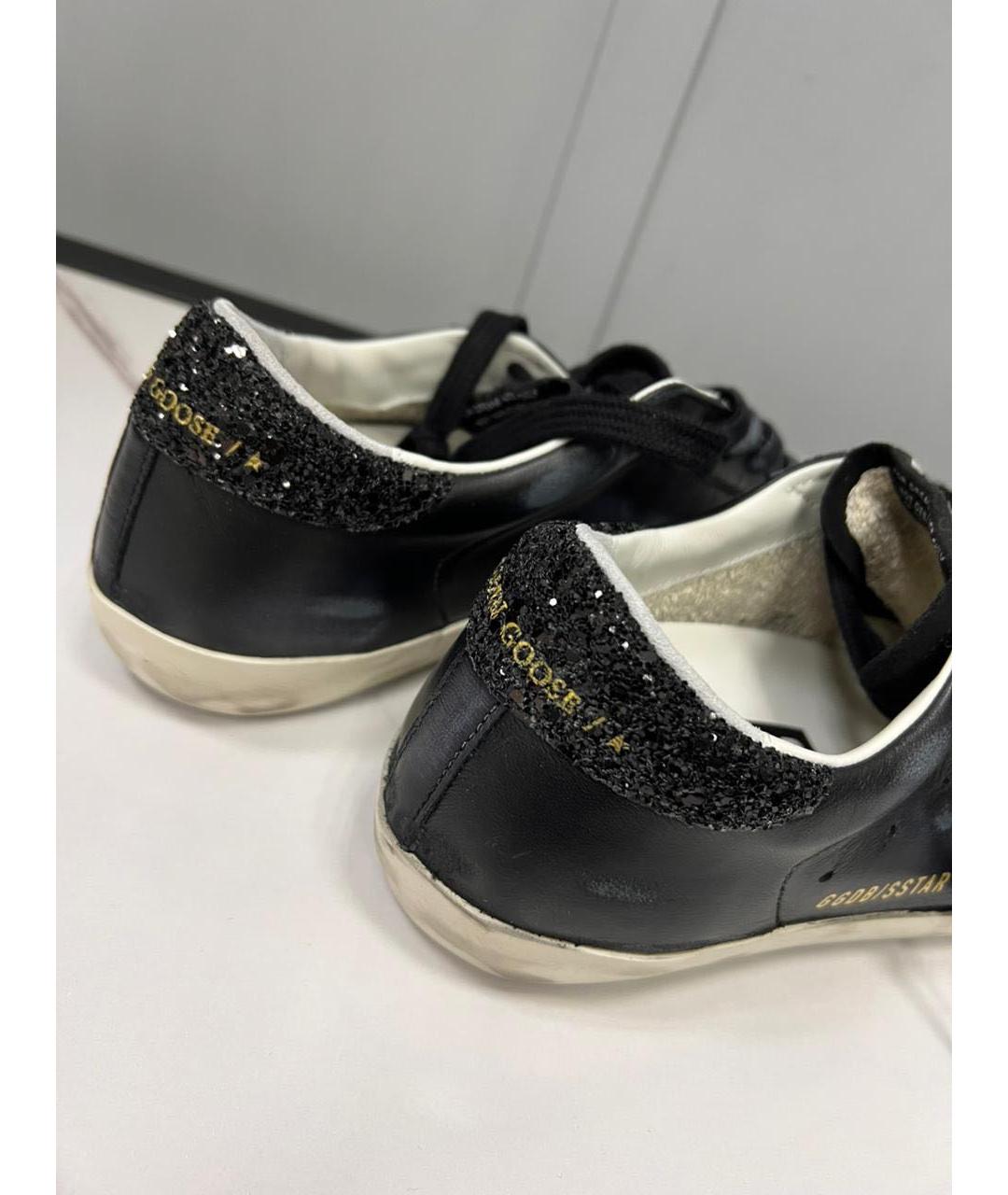 GOLDEN GOOSE Черные кожаные кеды, фото 7