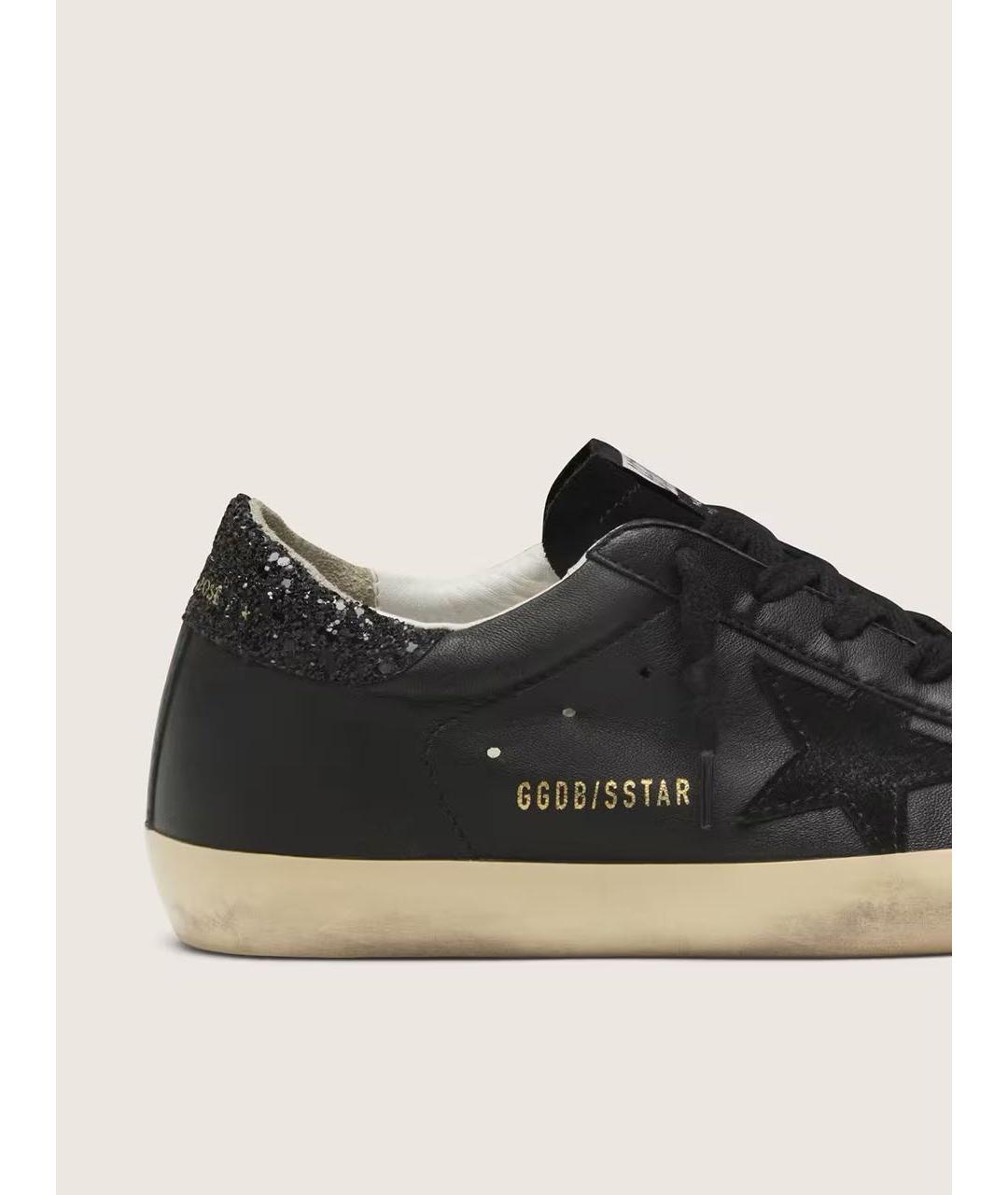 GOLDEN GOOSE Черные кожаные кеды, фото 4