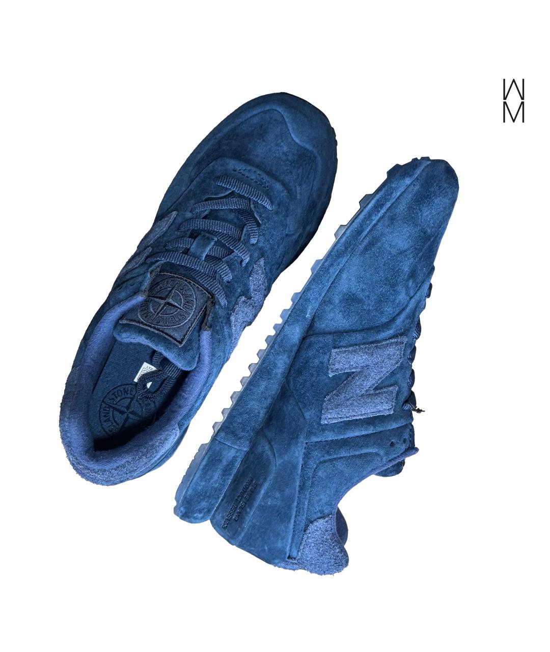 NEW BALANCE Синие замшевые низкие кроссовки / кеды, фото 6