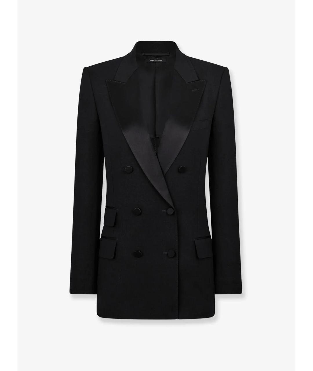 TOM FORD Черный шерстяной жакет/пиджак, фото 4