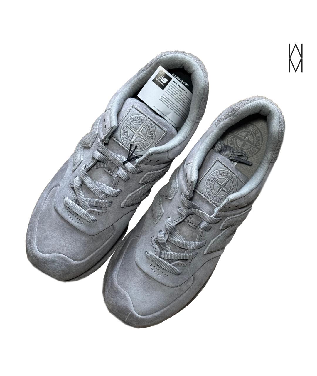 NEW BALANCE Серые замшевые низкие кроссовки / кеды, фото 5