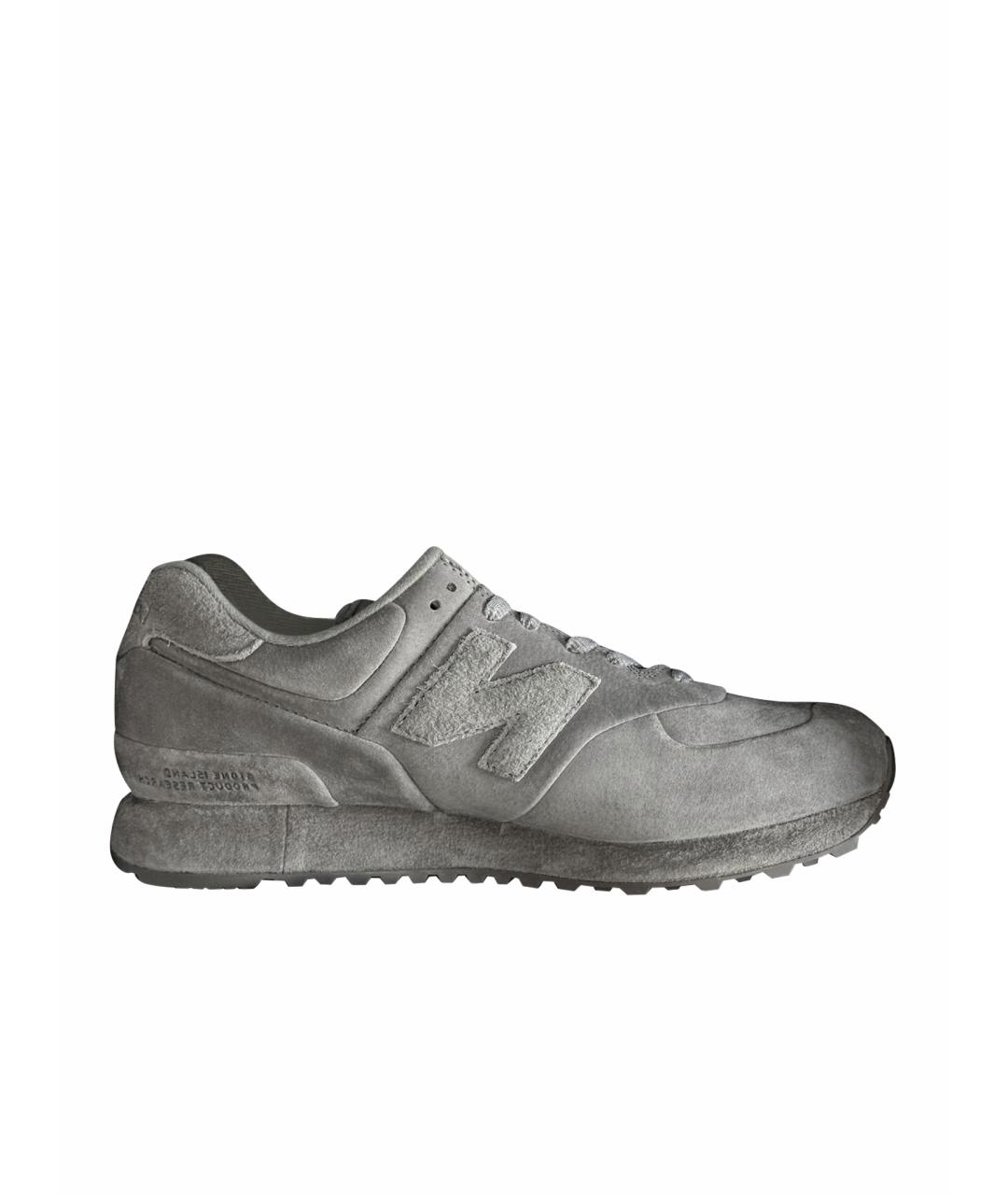 NEW BALANCE Серые замшевые низкие кроссовки / кеды, фото 1
