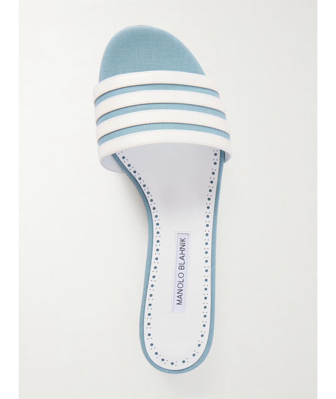 MANOLO BLAHNIK Голубые шлепанцы, фото 4