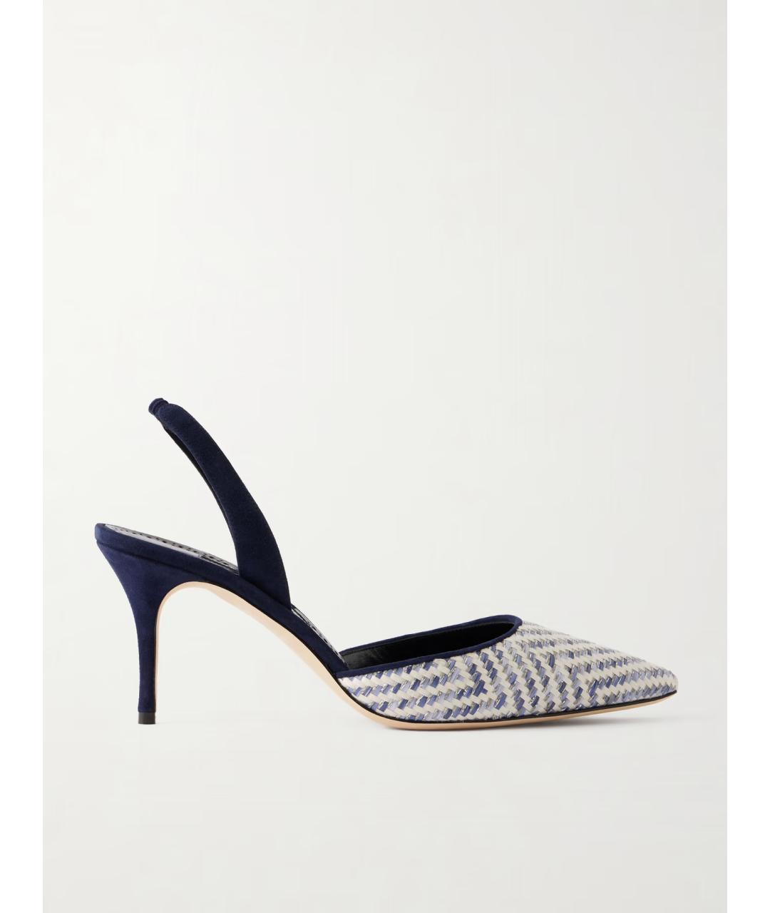 MANOLO BLAHNIK Темно-синие туфли, фото 6