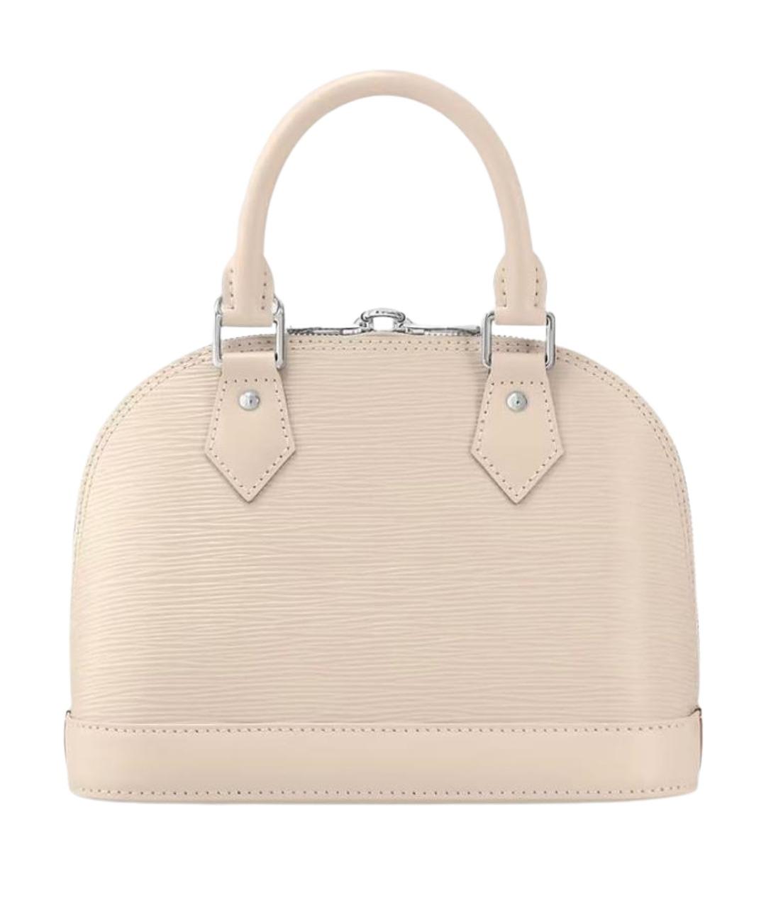 LOUIS VUITTON Бежевая кожаная сумка с короткими ручками, фото 1