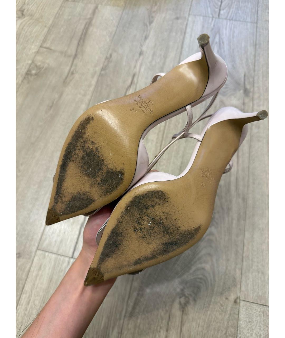 VALENTINO Розовые кожаные туфли, фото 5