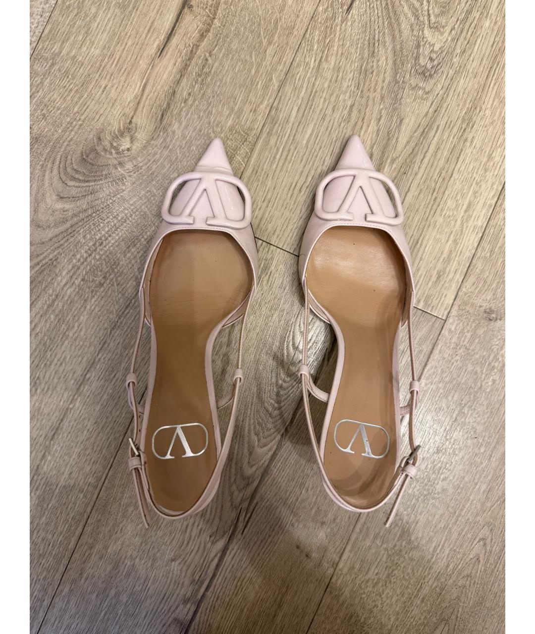 VALENTINO Розовые кожаные туфли, фото 3