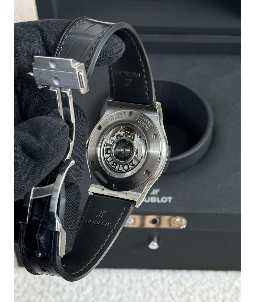 HUBLOT Черные титановые часы, фото 5