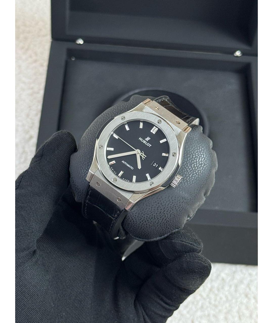 HUBLOT Черные титановые часы, фото 9