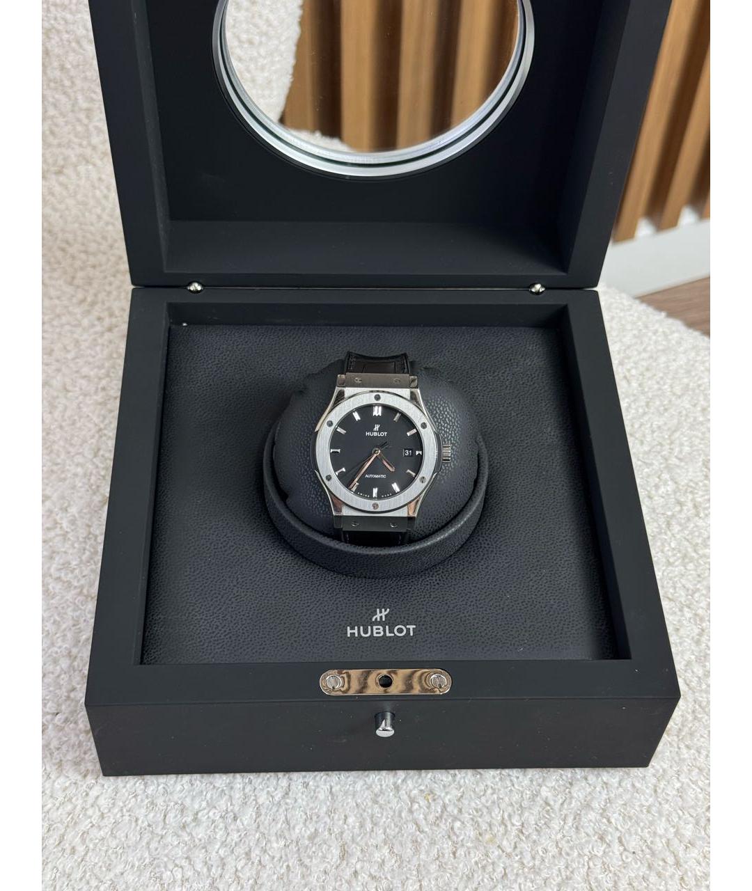 HUBLOT Черные титановые часы, фото 8