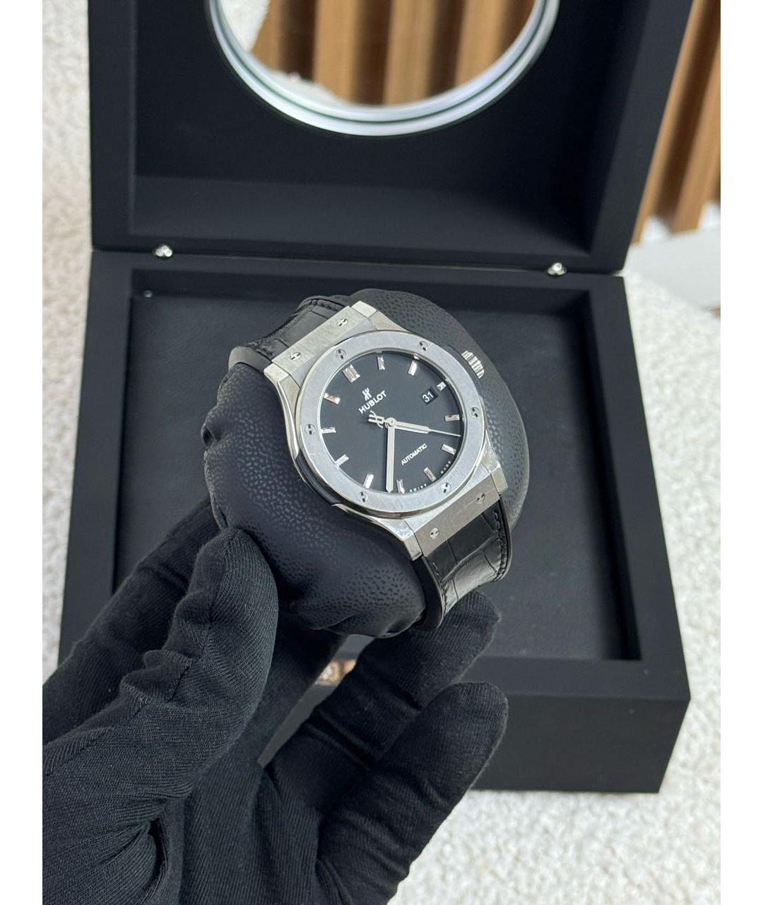 HUBLOT Черные титановые часы, фото 3