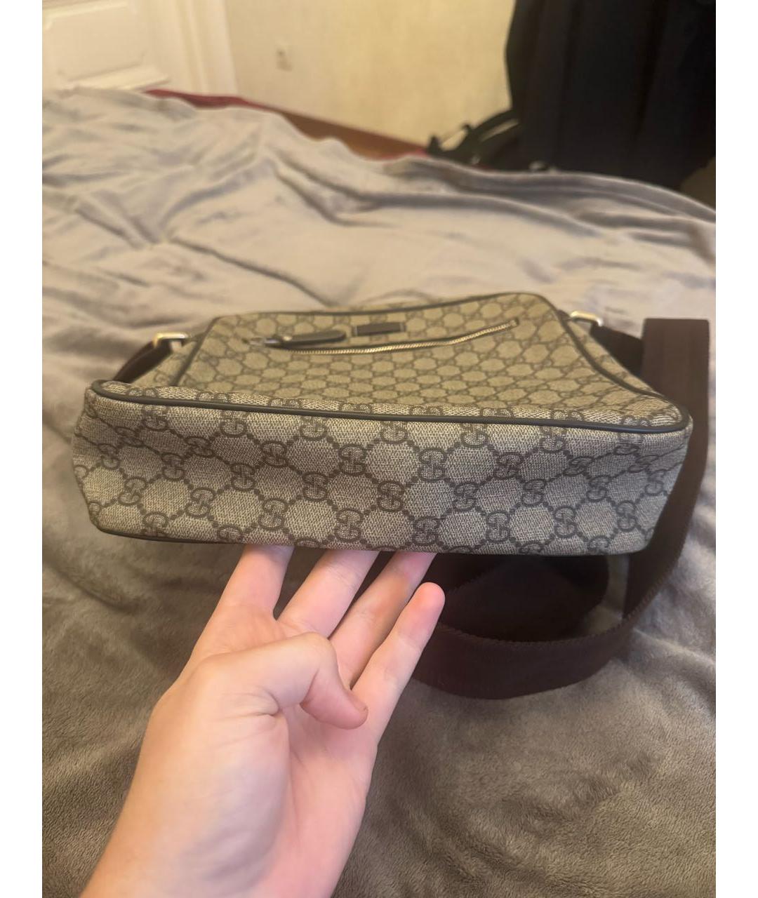 GUCCI Золотая кожаная сумка на плечо, фото 4