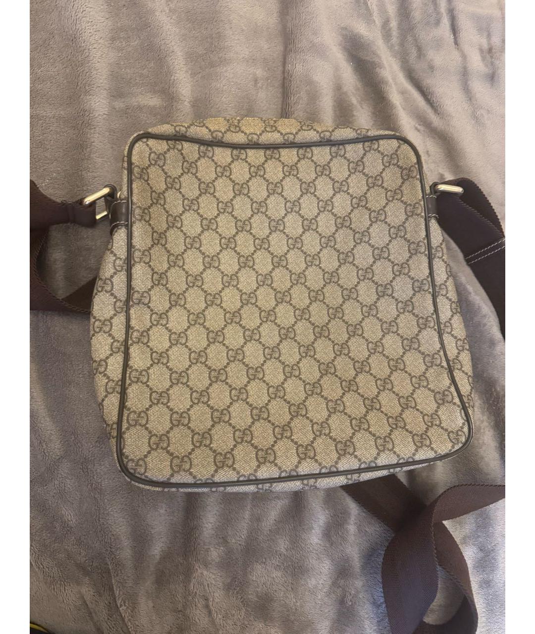 GUCCI Золотая кожаная сумка на плечо, фото 2