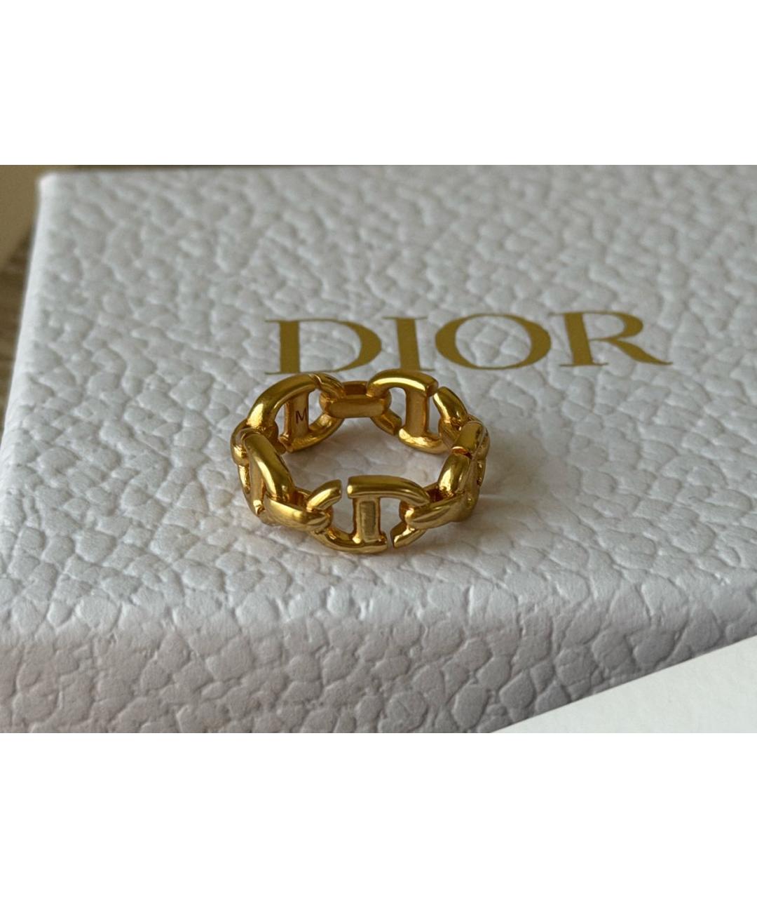CHRISTIAN DIOR Золотое металлическое кольцо, фото 2