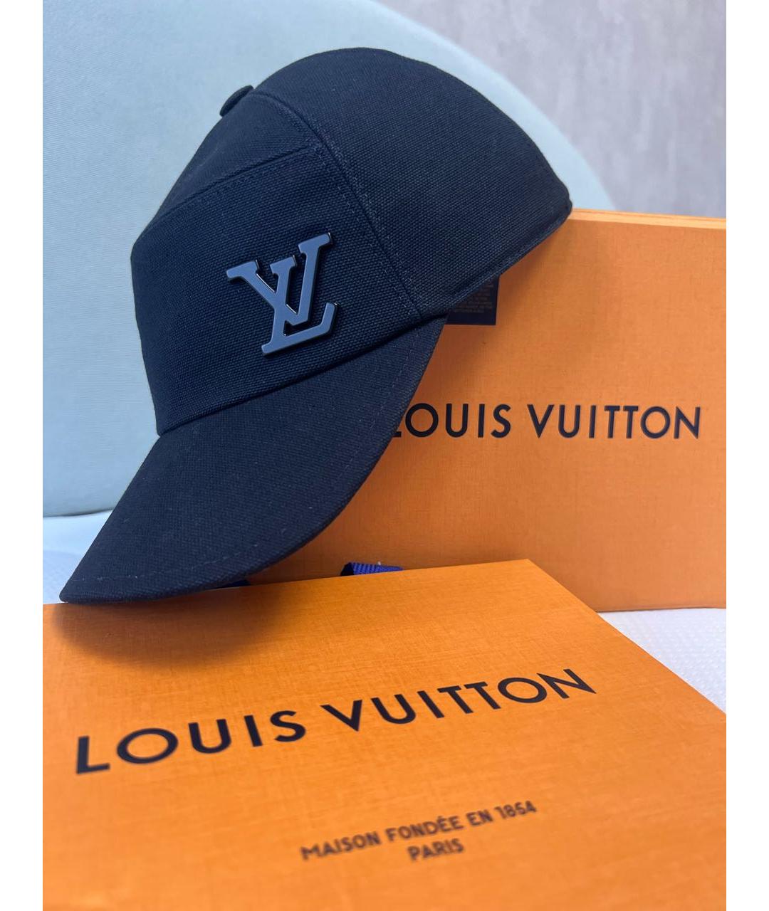 LOUIS VUITTON Черная хлопковая кепка/бейсболка, фото 3