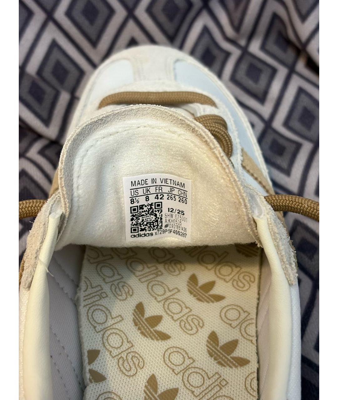 ADIDAS Бежевые замшевые низкие кроссовки / кеды, фото 6