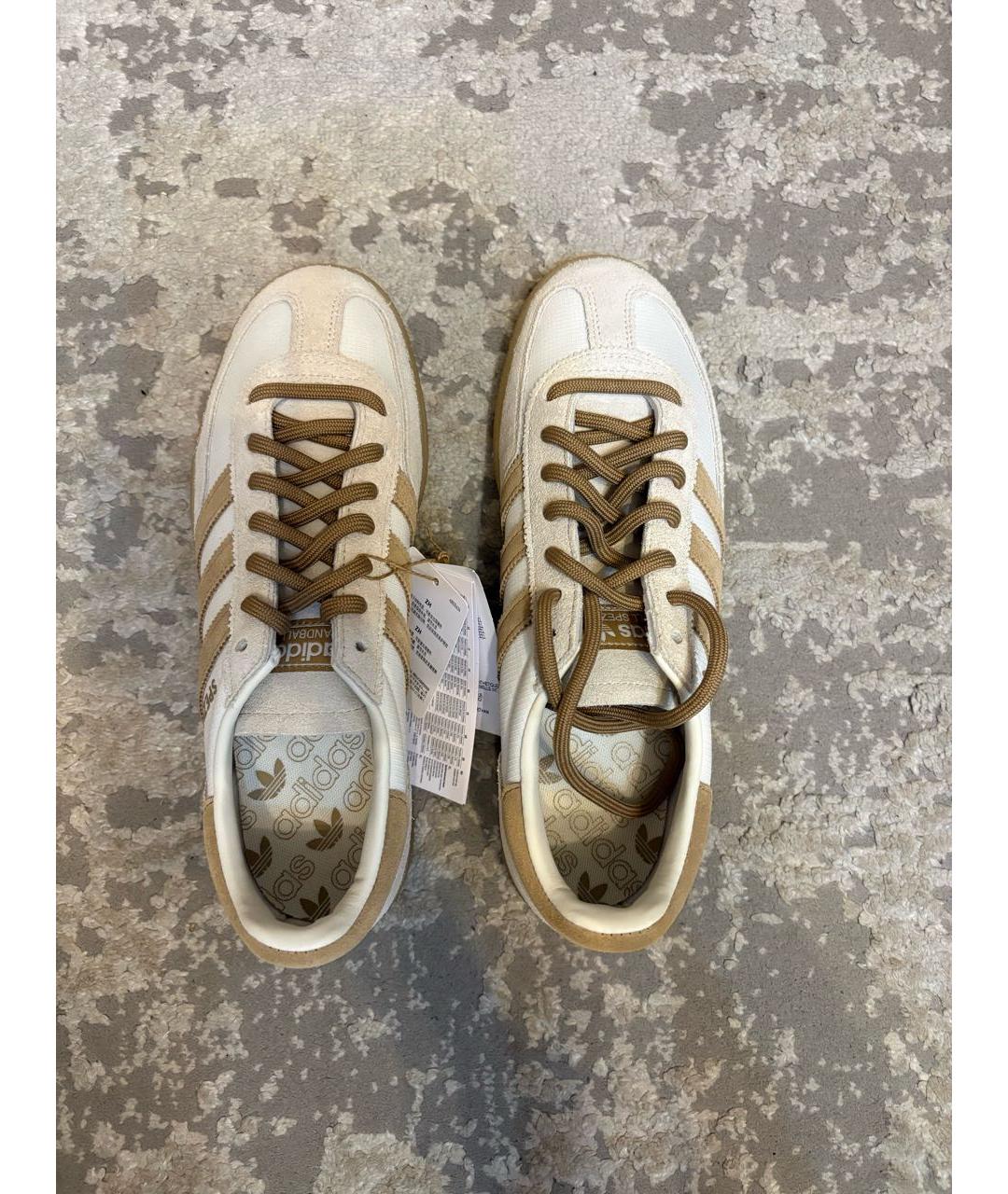 ADIDAS Бежевые замшевые низкие кроссовки / кеды, фото 3