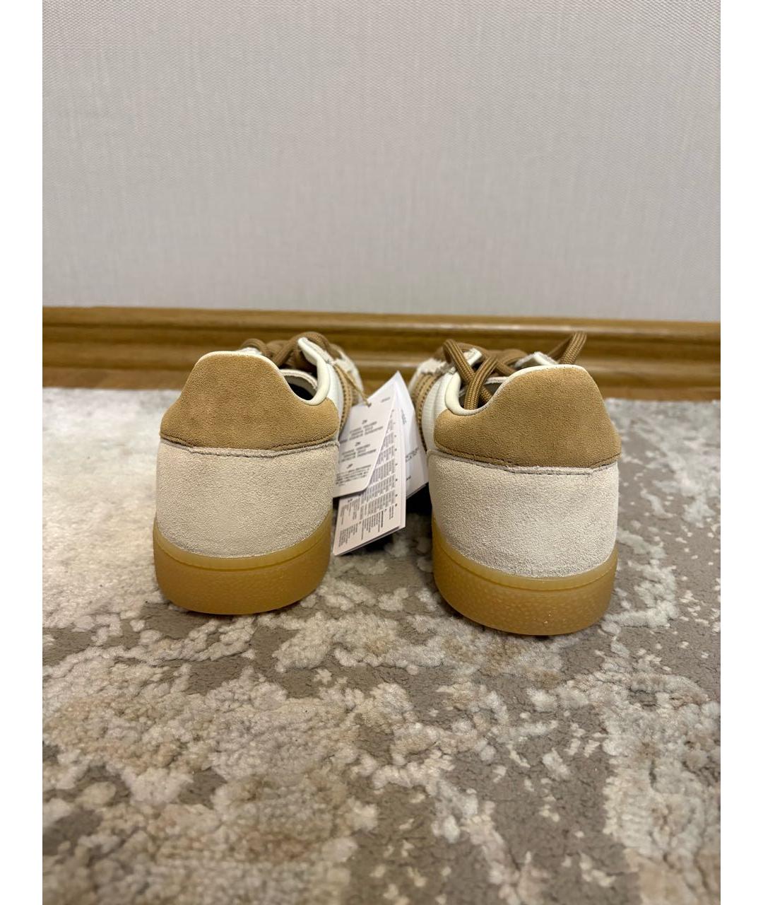 ADIDAS Бежевые замшевые низкие кроссовки / кеды, фото 4