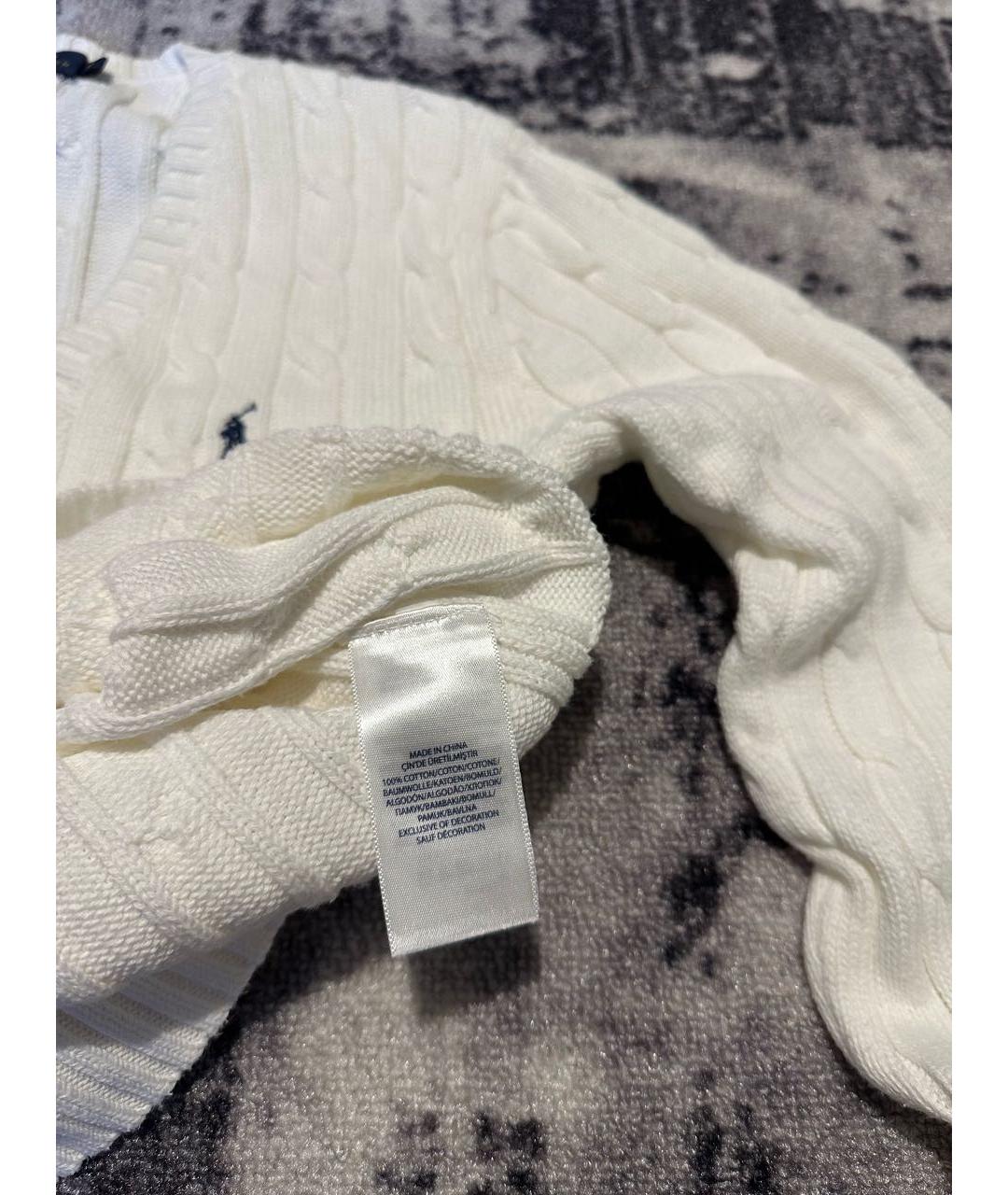 POLO RALPH LAUREN Белый хлопковый джемпер / свитер, фото 5