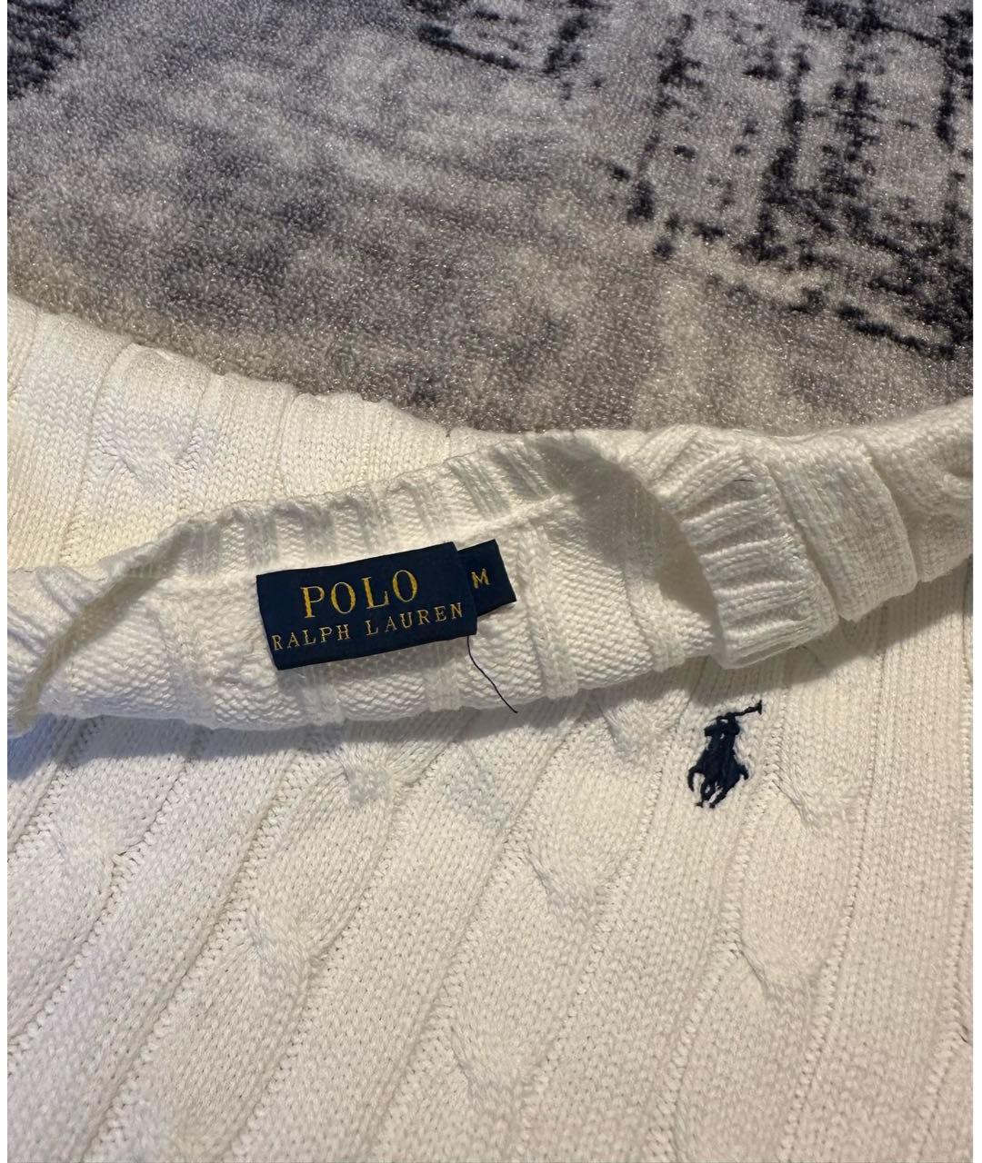 POLO RALPH LAUREN Белый хлопковый джемпер / свитер, фото 4