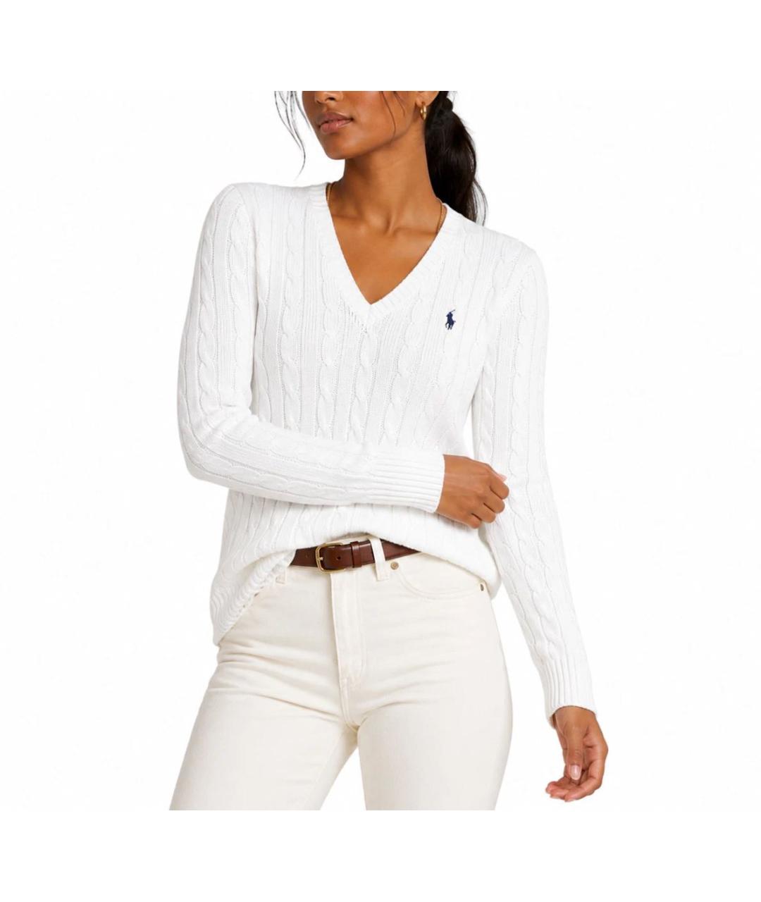 POLO RALPH LAUREN Белый хлопковый джемпер / свитер, фото 7
