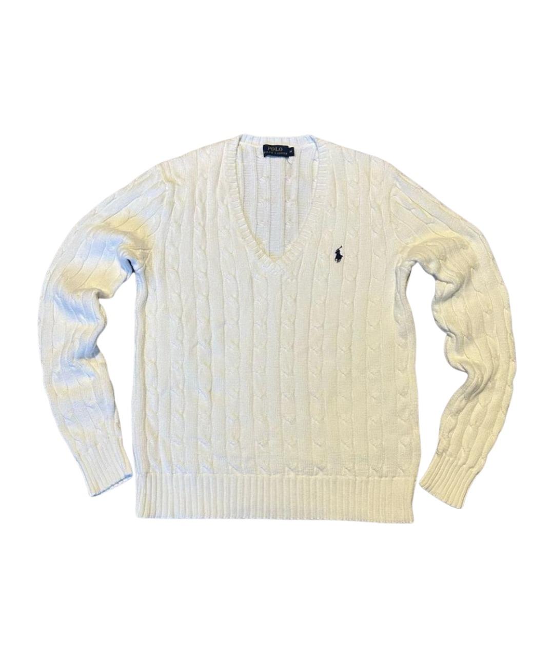 POLO RALPH LAUREN Белый хлопковый джемпер / свитер, фото 1