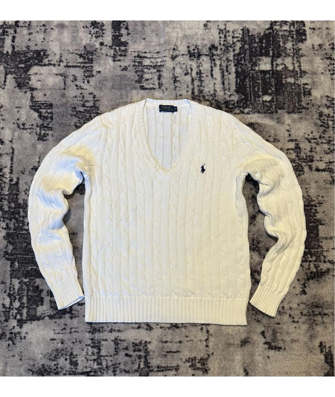 POLO RALPH LAUREN Белый хлопковый джемпер / свитер, фото 8