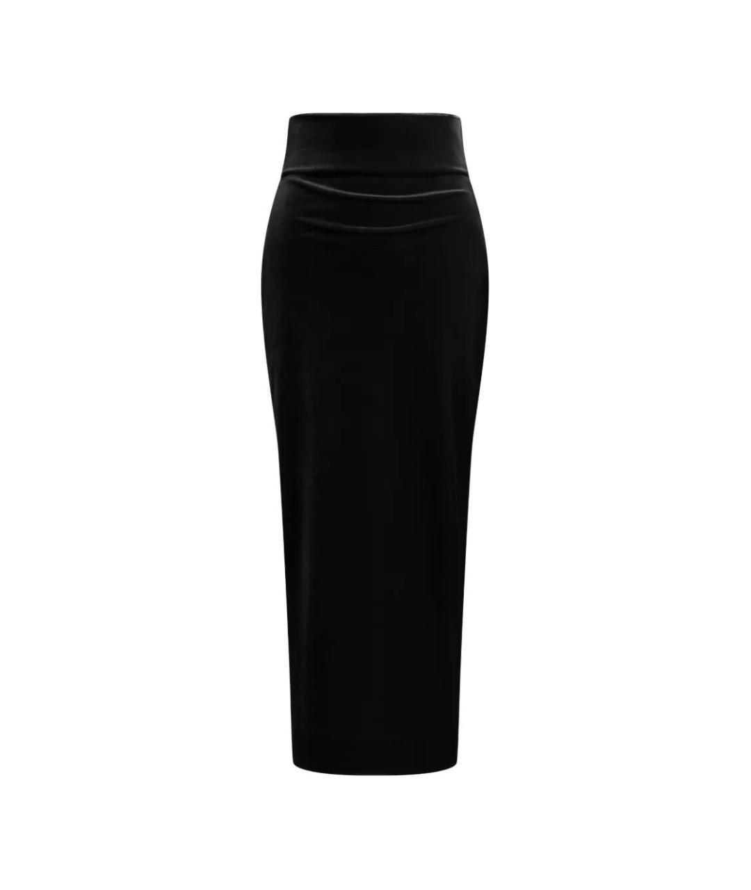 ALBERTA FERRETTI Черная ацетатная юбка миди, фото 1