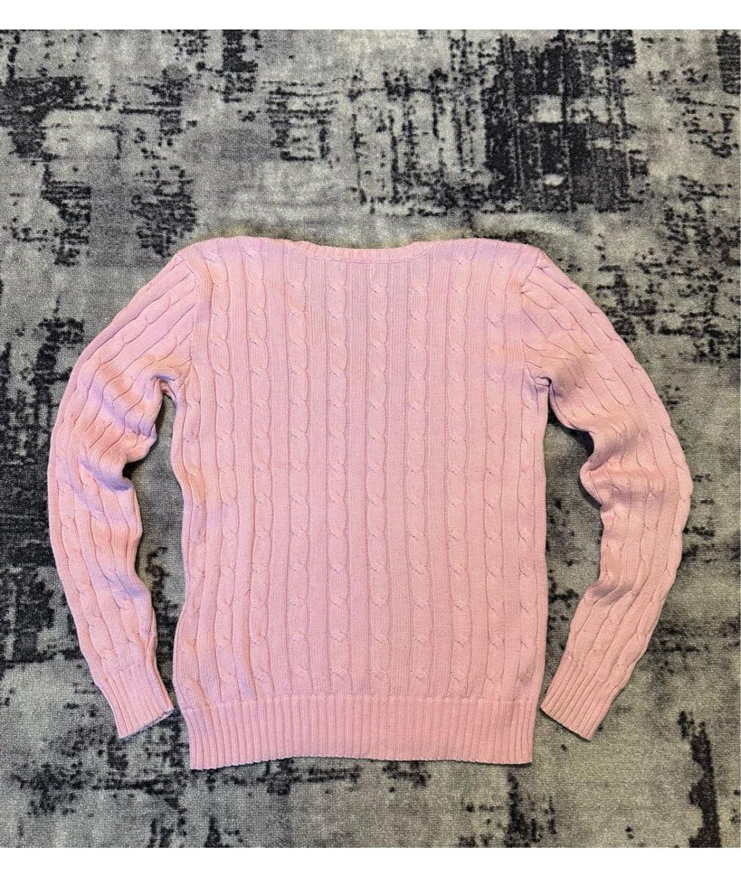 POLO RALPH LAUREN Розовый хлопковый джемпер / свитер, фото 2