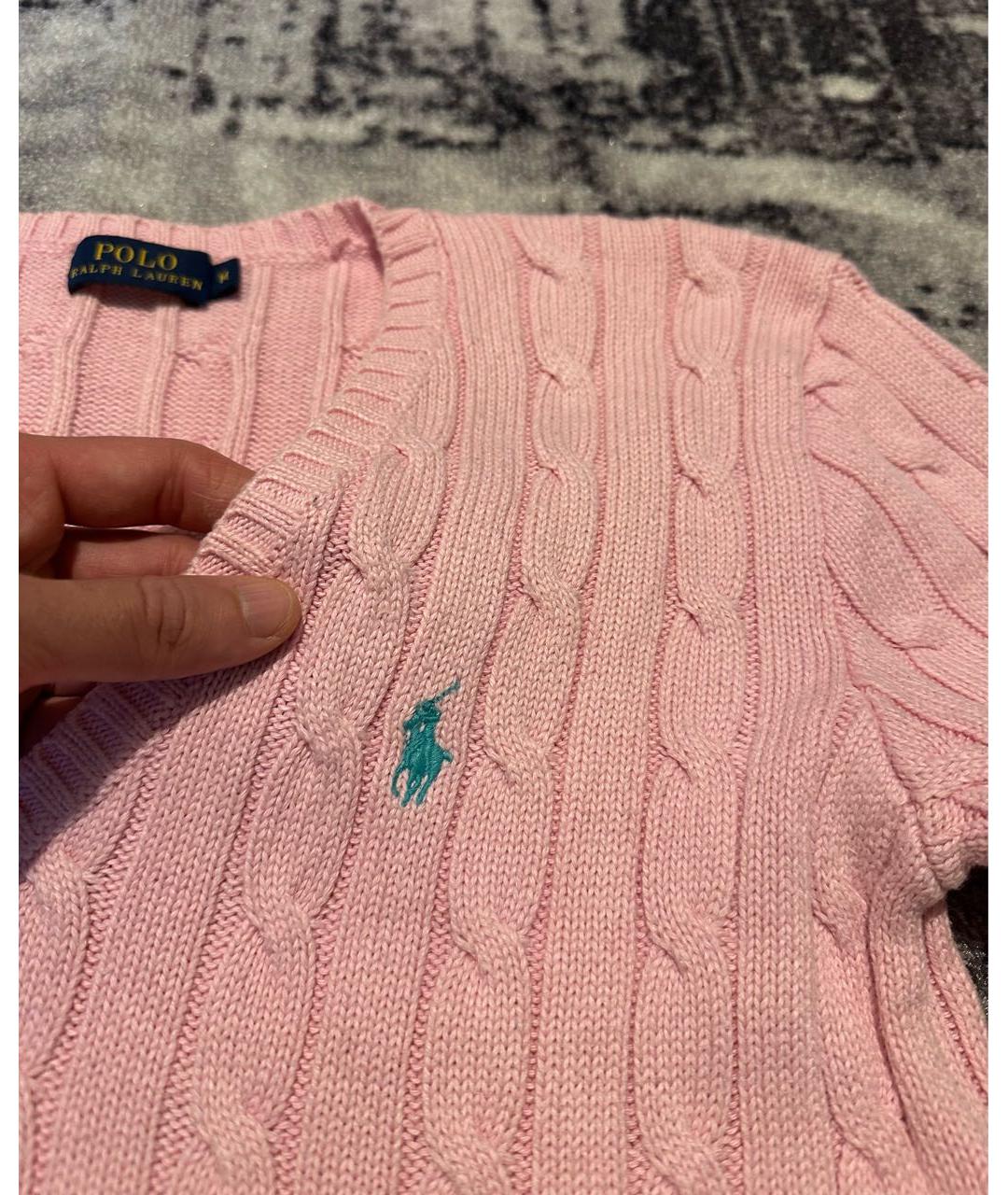 POLO RALPH LAUREN Розовый хлопковый джемпер / свитер, фото 3