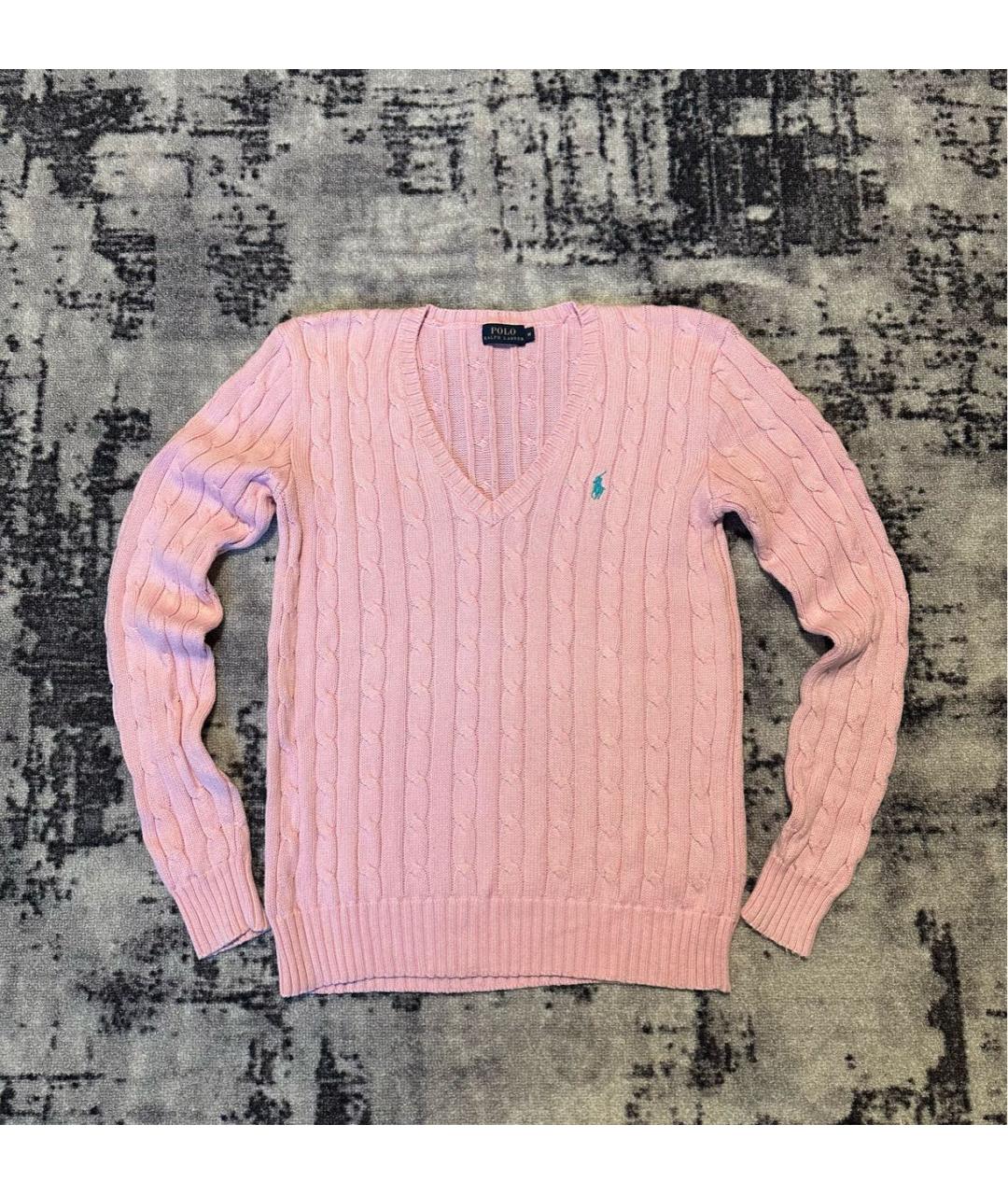 POLO RALPH LAUREN Розовый хлопковый джемпер / свитер, фото 8