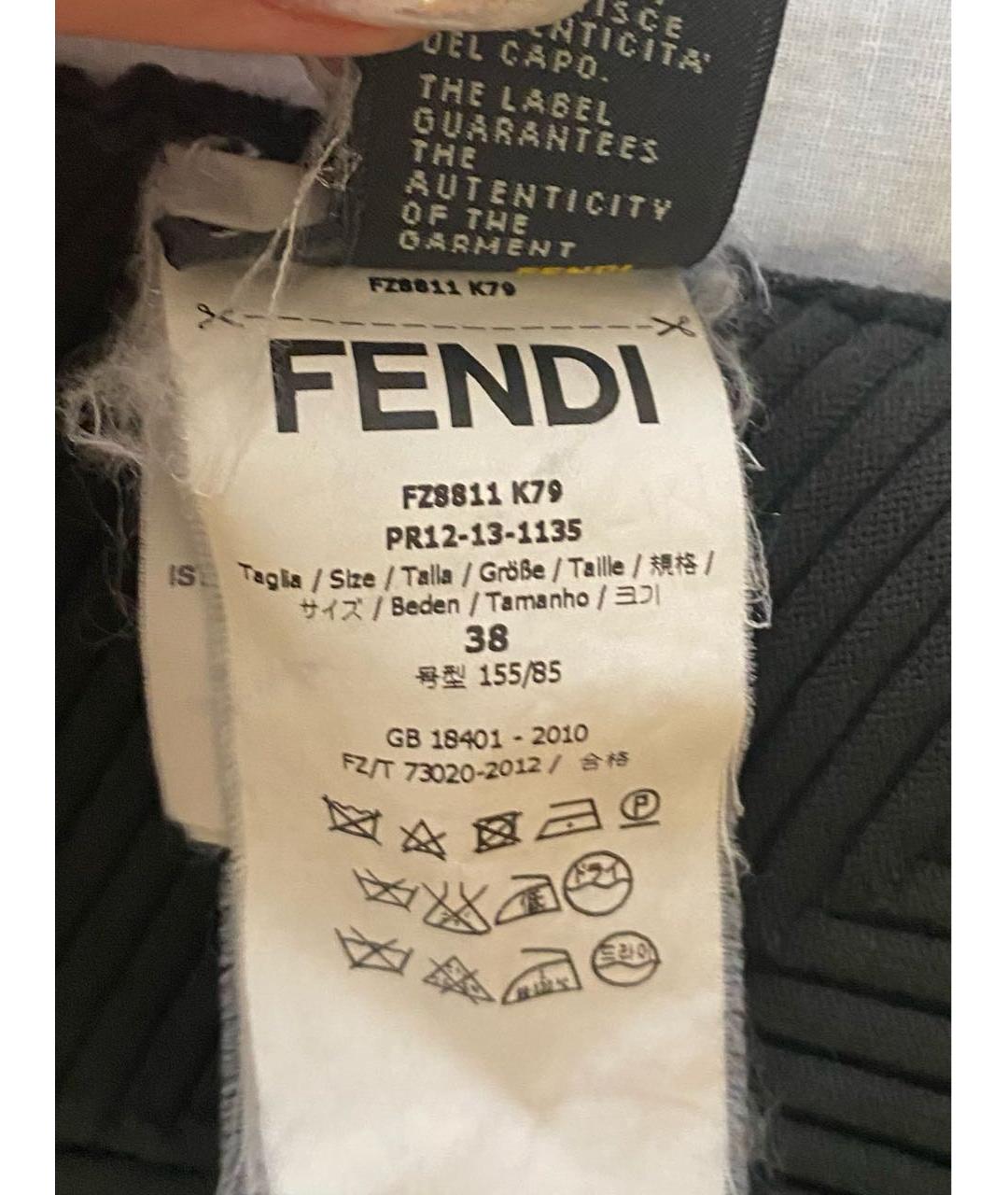 FENDI Черная вискозная майка, фото 6