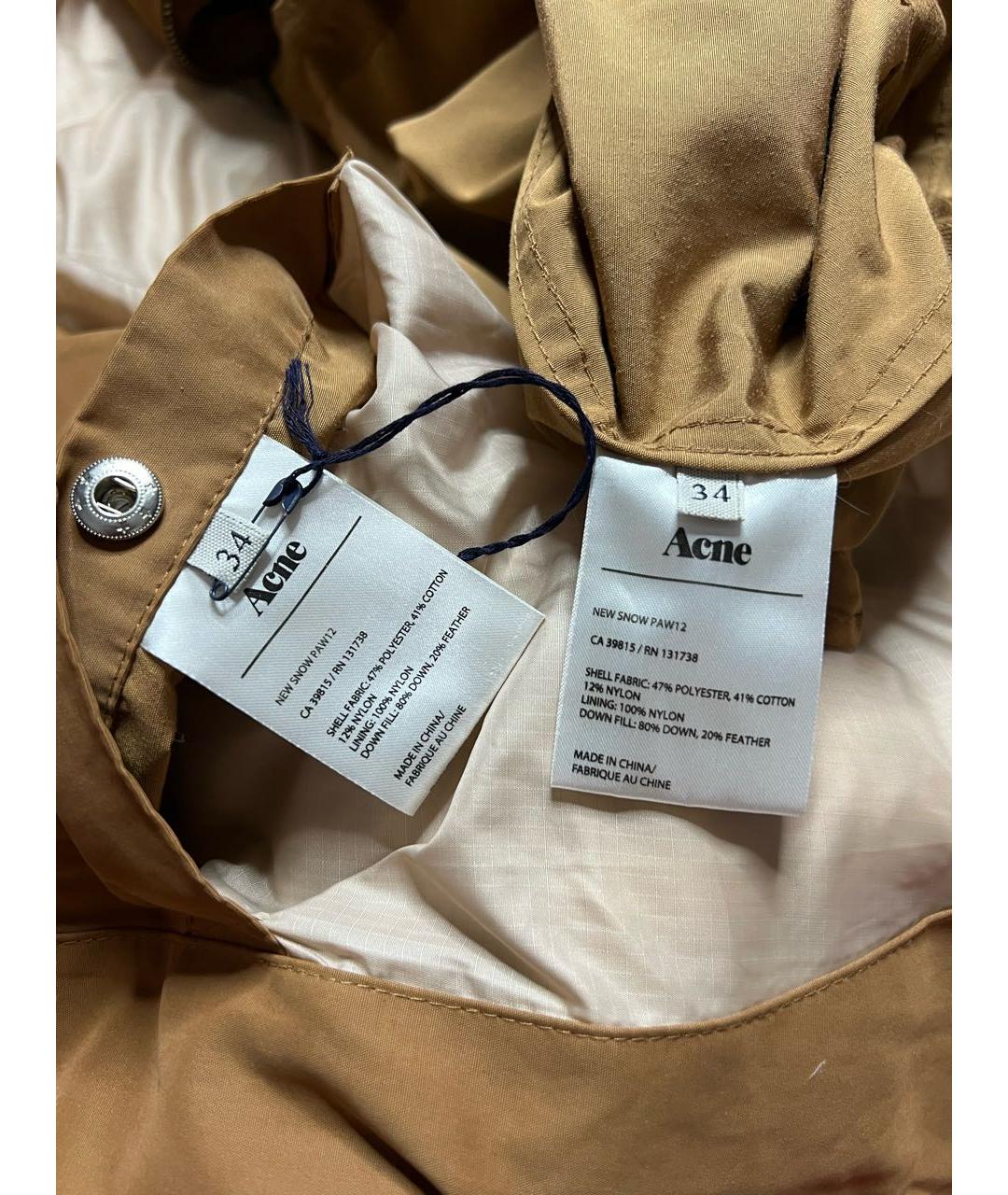 ACNE STUDIOS Бежевый пуховик, фото 8