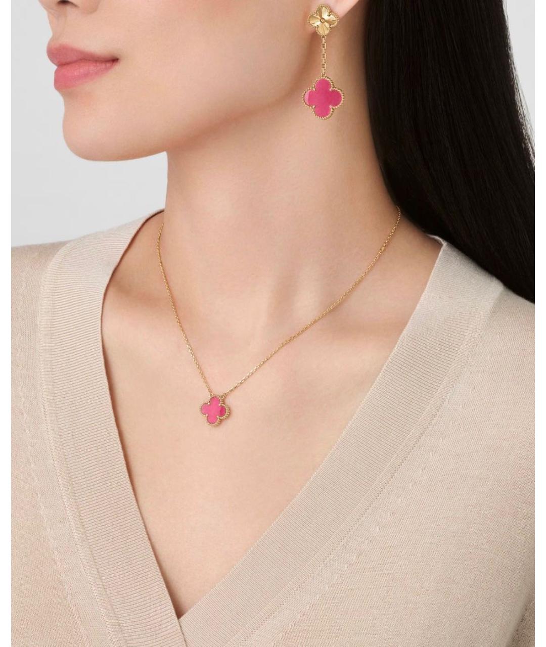 VAN CLEEF & ARPELS Розовый кулон из желтого золота, фото 3