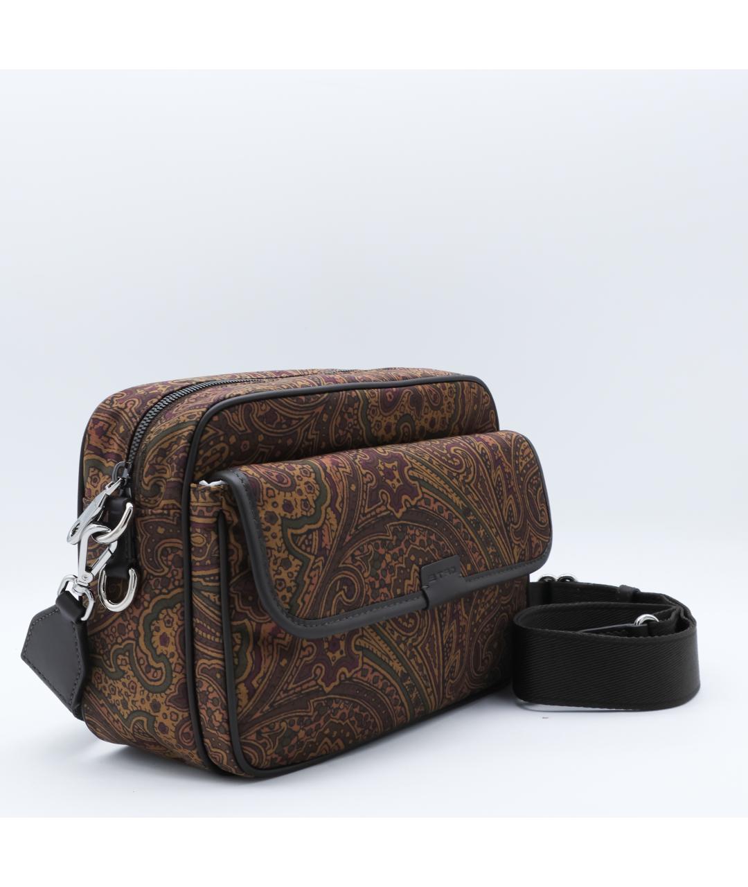 ETRO Коричневая нейлоновая сумка на плечо, фото 2