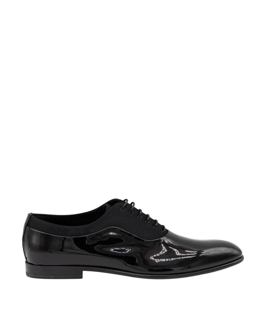 DOLCE&GABBANA Черные кожаные туфли, фото 1