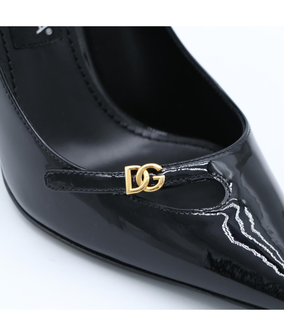 DOLCE&GABBANA Черные кожаные туфли, фото 4