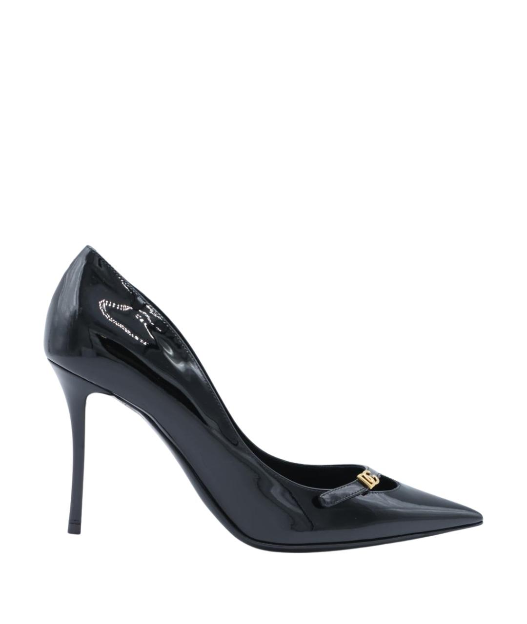DOLCE&GABBANA Черные кожаные туфли, фото 1